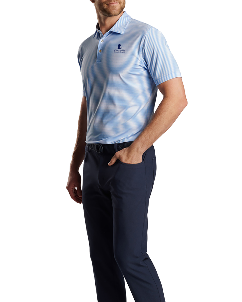 Primary image St. Jude Striped Peter Millar Performance Polo Shirt